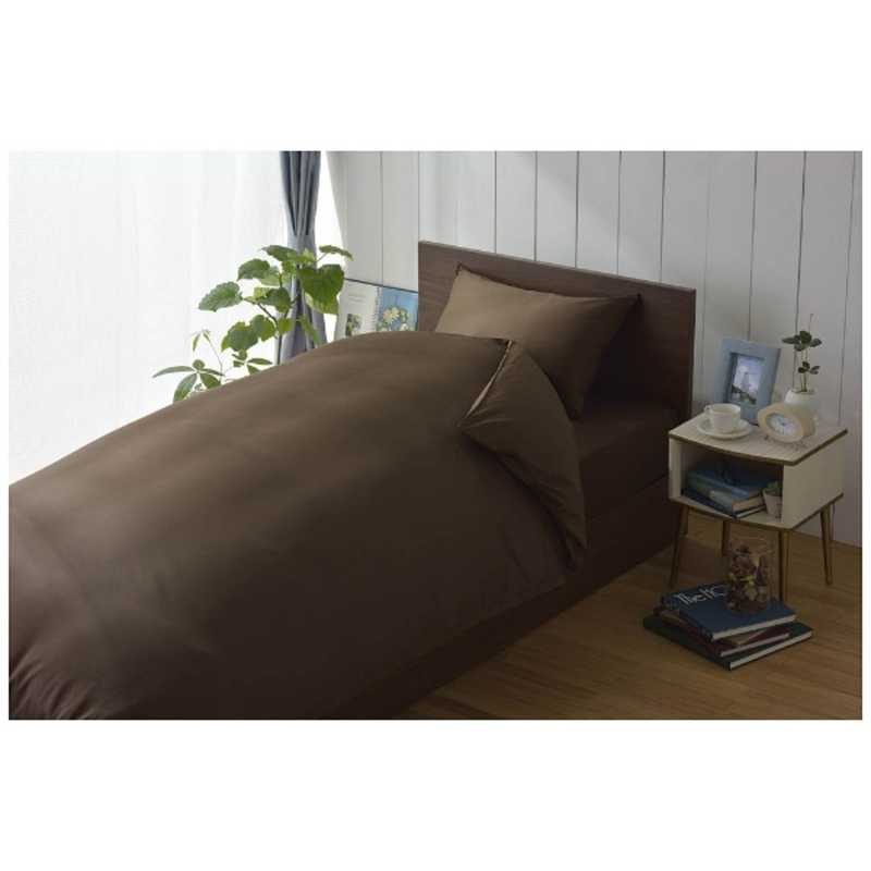 生毛工房 【ボックスシーツ】80サテン クィーンサイズ(綿100%/170×200×30cm/ブラウン)|コジマ店