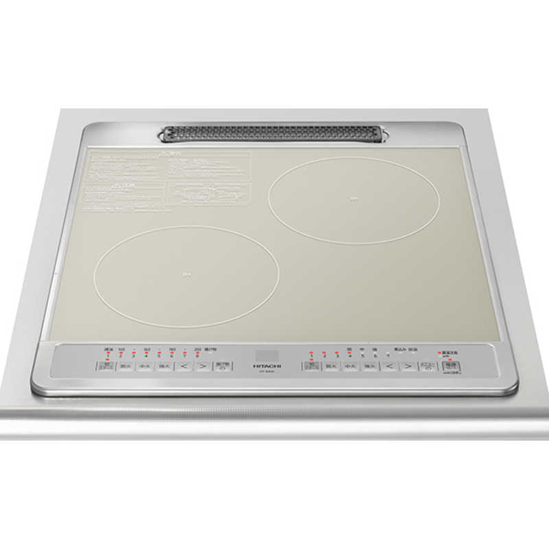 日立　HITACHI　ビルトインIHクッキングヒーター グリル無し [45cm幅 2口IH] シルバー(宅配商品)　HT-40SC｜コジマ店