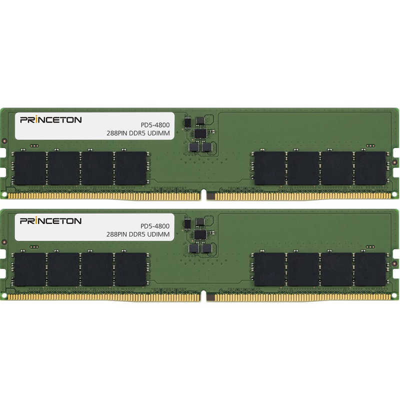 プリンストン　増設用メモリ デスクトップPC用 DDR5-4800 UDIMM[DIMM DDR5 /16GB /2枚]　PD5-4800-16GX2