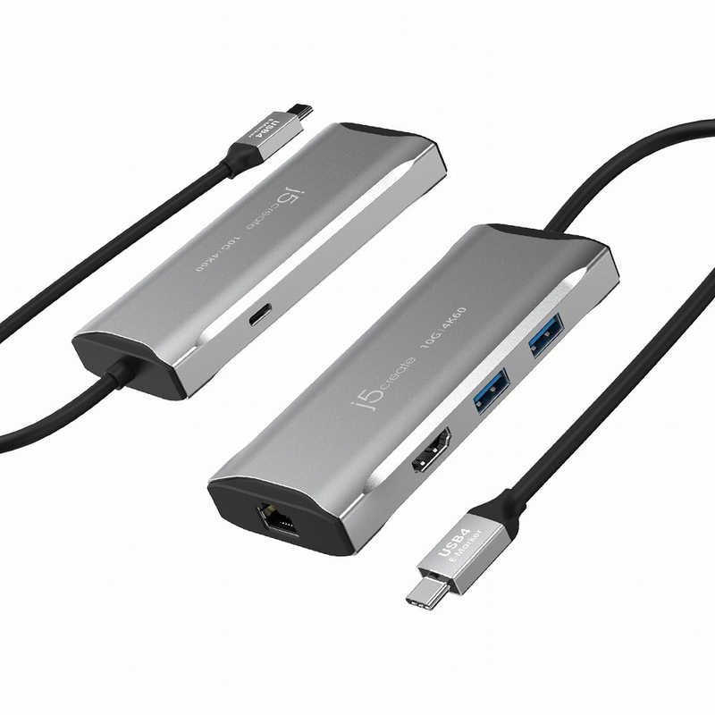 J5　USB PD対応 100W ドッキングステーション スペースグレー[USB Power Delivery対応] 　JCD392