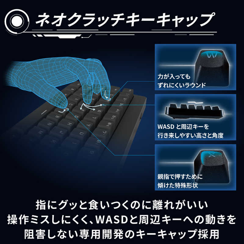 スーパーセール エレコム Elecom ゲーミングキーボード V Custom 有線 着脱式 メカニカル ネオクラッチキーキャップ テンキーレス 65 サイズ クリッキー 青軸 Tk Vk0cbk Www Lripeo Go Th