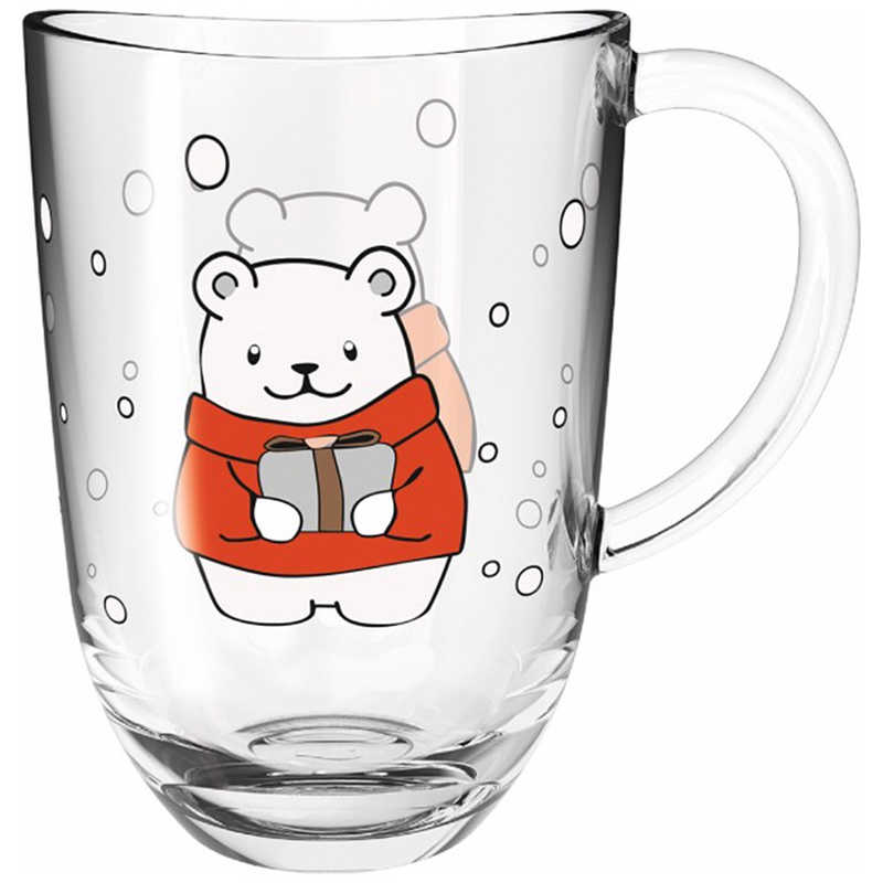 輸入 LEONARDO マグカップ4P シロクマ 380ml 耐熱ガラス 21491 