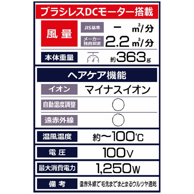 KINUJO マイナスイオンヘアドライヤー モカ 軽量 KH202 大風量 遠