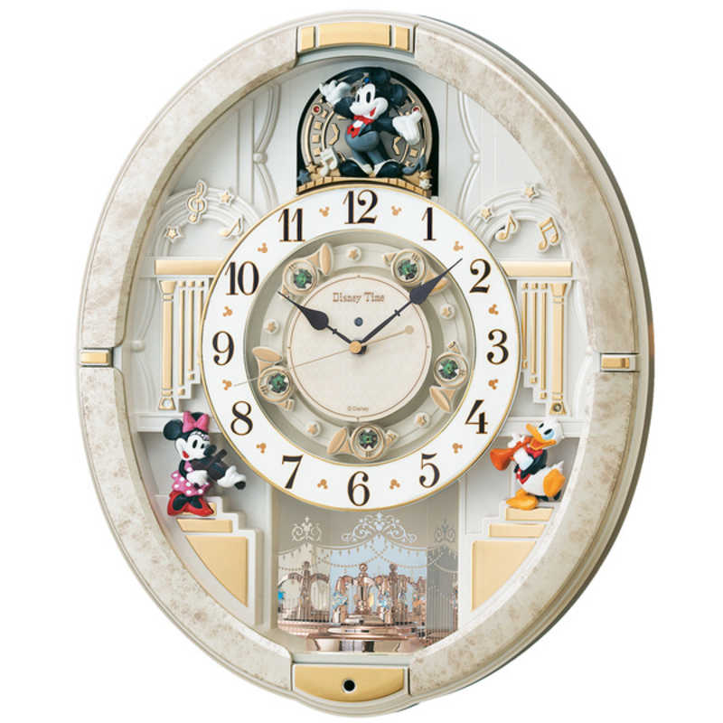 セイコー　からくり時計 【Disney Time(ディズニータイム)ミッキー&フレンズ】 白マーブル模様　FW580W 28,088円