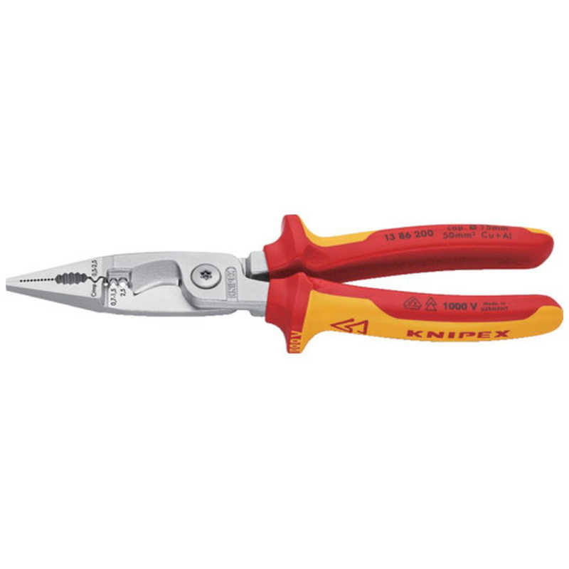 KNIPEX社　絶縁エレクトロプライヤｰ　1386-200