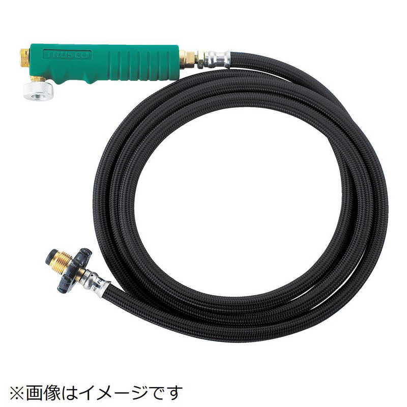 トラスコ中山　プロパンバーナー用ホース 5M バルブ付　TBH5MB