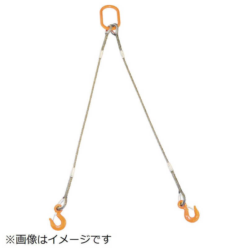 トラスコ中山 2本吊りWスリング フック付き 12mmX3m GRE-2P-12S3
