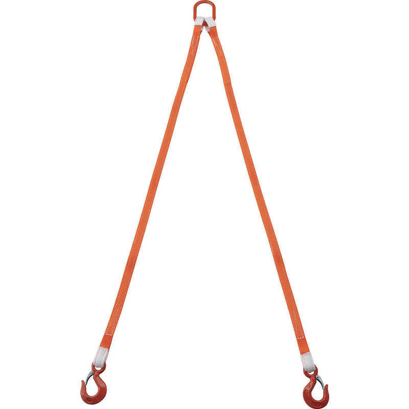 トラスコ中山　TRUSCO2本吊ベルトスリングセット25mm幅X15m吊り角度60°時荷重086t(最大使用荷重1t) 　G252P15