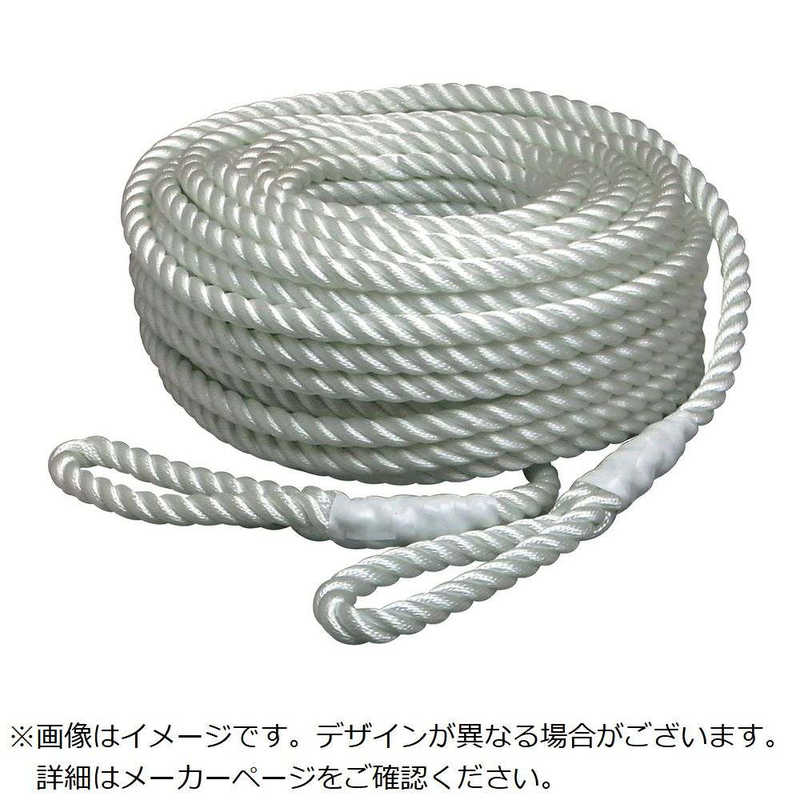 まつうら工業　ウインチ用ナイロンロｰプ(3打ち)16mmΦ×50m両端アイ加工 　NR3STRAND1650