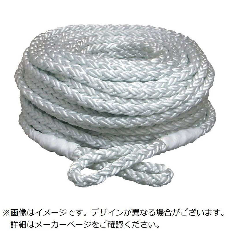 まつうら工業　ウインチ用ナイロンクロスロｰプ(8打ち)10mmΦ×200m両端アイ加工 　NR8CROSS10200