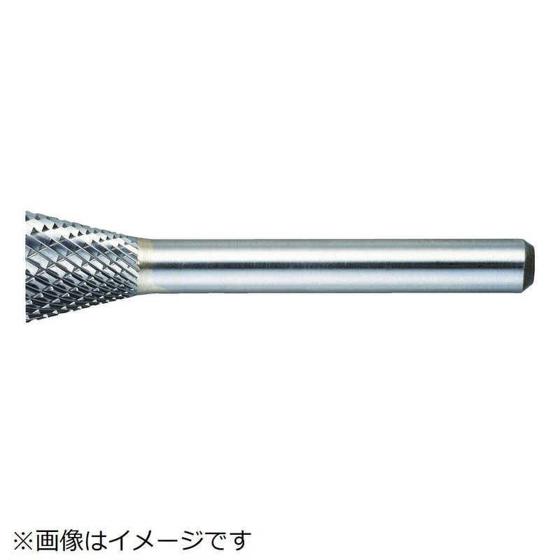 トラスコ中山　超硬バー 逆テーパー型 Φ16X刃長19X軸6 ダブルカット　TB52C160