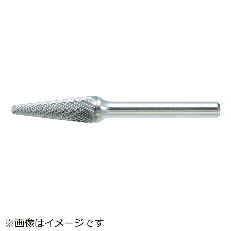 トラスコ中山　超硬バー テーパー型 Φ16X刃長30X軸6 ダブルカット　TB7C160｜コジマ店