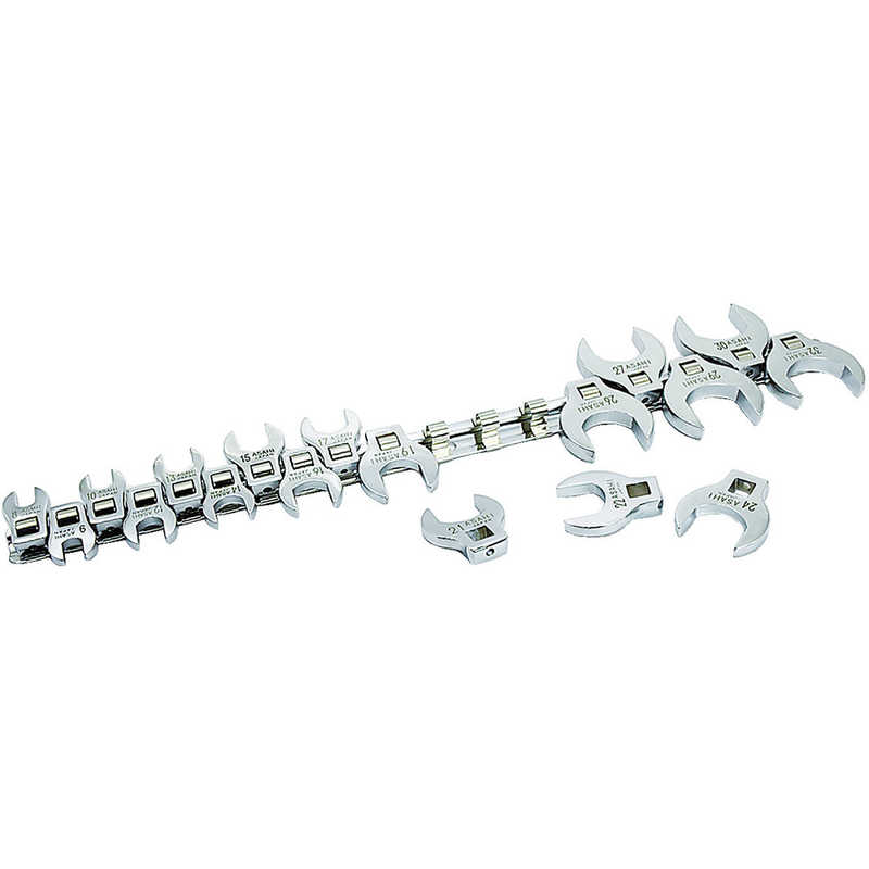 旭金属工業　18pcs 3/8sqdr クローフートレンチセット　VCS3180 (1セット18個)｜コジマ店