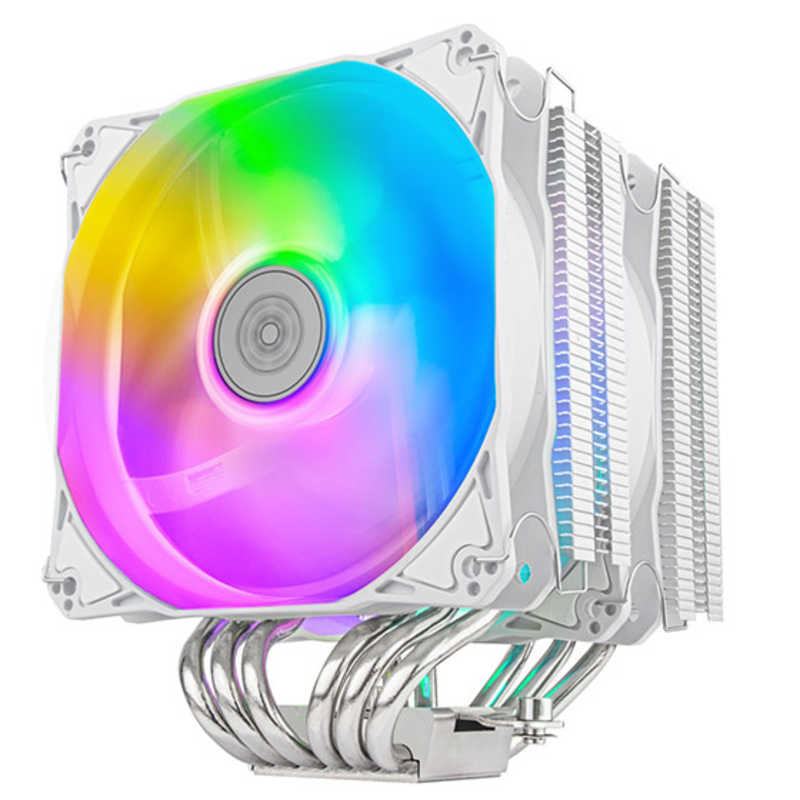 SILVERSTONE　Hydrogon D120 ARGB ヒートパイプ6本とデュアル120mm ARGBファン装備のデュアルタワーCPUクーラー　SST-HYD120W-ARGB