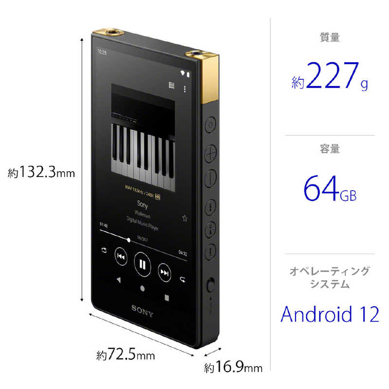 ソニー SONY ウォークマン WALKMAN ZXシリーズ ブラック[64GB] NW