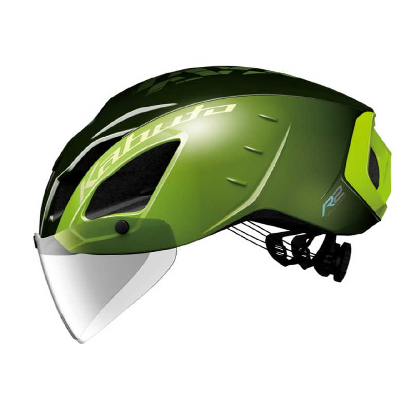 オージーケーカブト　自転車用ヘルメット エアロ-R2 AERO-R2(S/Mサイズ:55～58cm/オリーブイエロー)　AERO_R2｜コジマ店