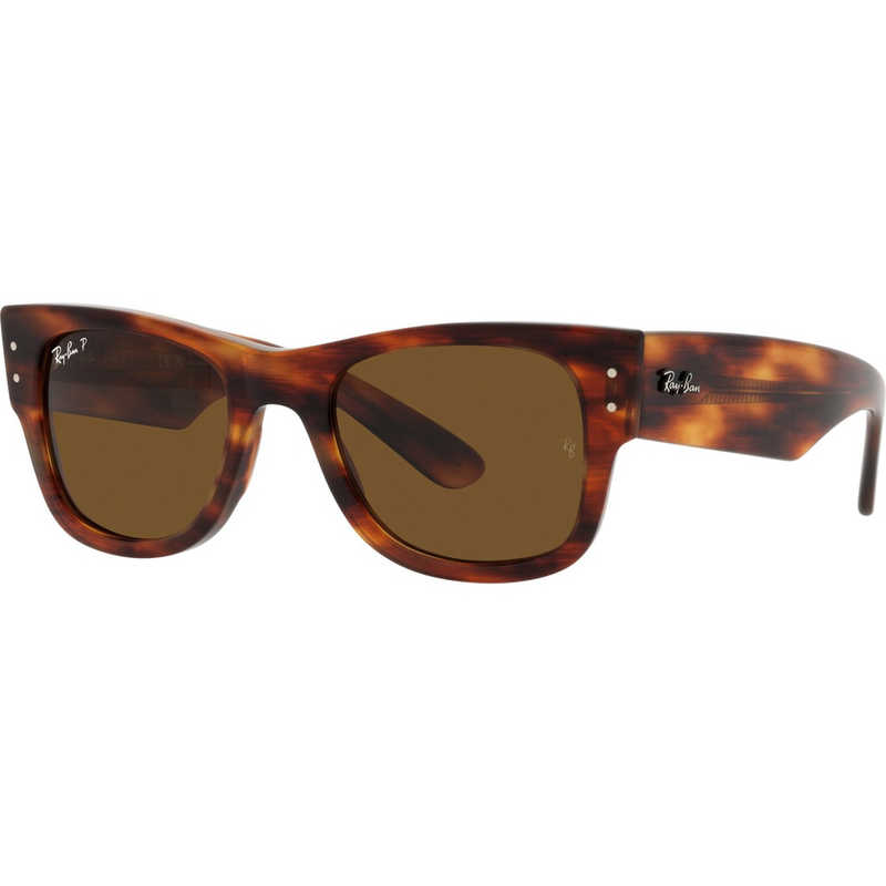 レイバン　Ray-Ban サングラス MEGA WAYFARER RB0840SF 954/57 52mm ストライプドハバナ/ブラウンポラライズド　RB0840SF_9545752