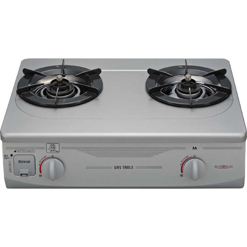リンナイ　Rinnai　ガステーブル コンロ コンパクト グリルなしタイプ シルバー [約56cm/プロパンガス/左強火]　RTS-3362FTSSLAL