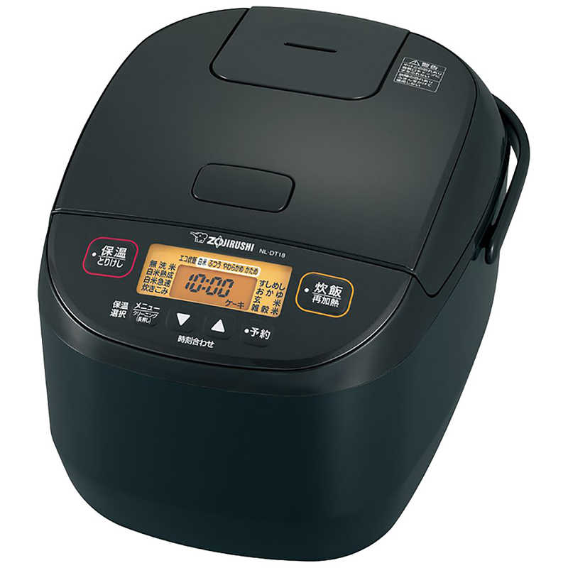 象印マホービン　ZOJIRUSHI　炊飯器 1升 極め炊き マイコン ブラック　NL-DT18-BA