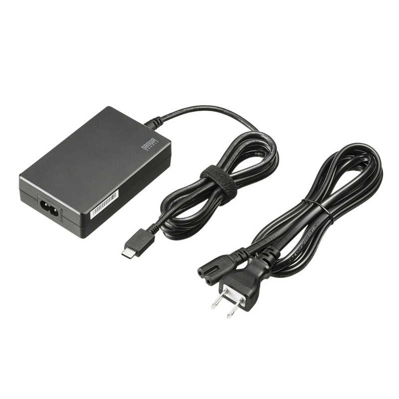 サンワサプライ　USB PD対応AC充電器(PD100W・TypeCケーブル一体型)　ACA-PD94BK
