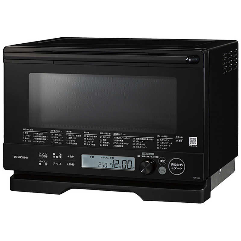 コイズミ　KOIZUMI　電子レンジ |オーブンレンジ 18L ヘルツフリー ブラック　KOR-1803K