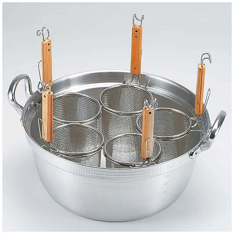 カンダ　デカてぼ 茹麺鍋セット(リング付)15cm用 51-15cm用　041240