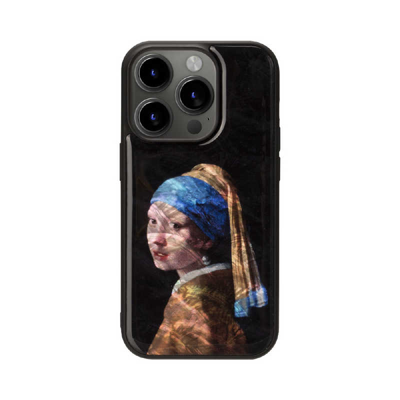 ROA　iPhone15 6.1インチ 天然貝ケース ikins 真珠の耳飾りの少女　I25479i15PR