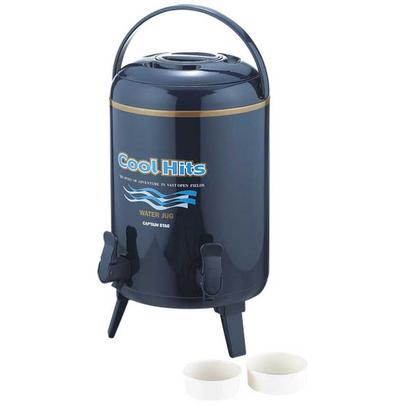 キャプテンスタッグ アウトドア用品 クールヒッツ ツインコックウォータージャグ 10L ネイビー M5034|コジマ店