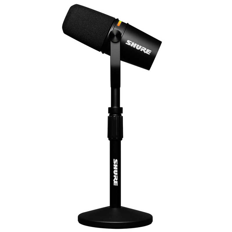 SHURE　ポッドキャストマイクロホン デスクトップマイクスタンド付き ブラック　MV7＋-K-BNDL-J