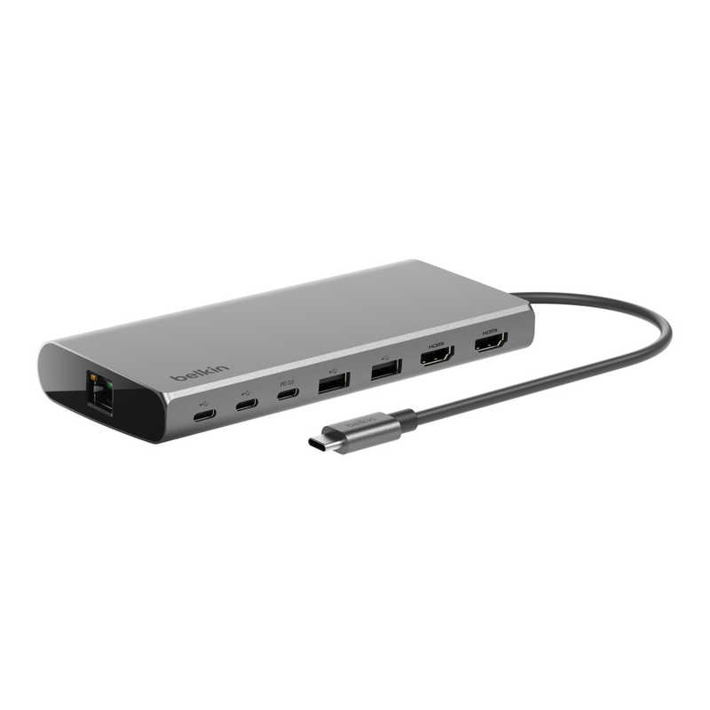 BELKIN　8-in-1 Dual 4K Display USB-C コア ハブ ［USB Power Delivery対応］　INC015BTSGY-CZ