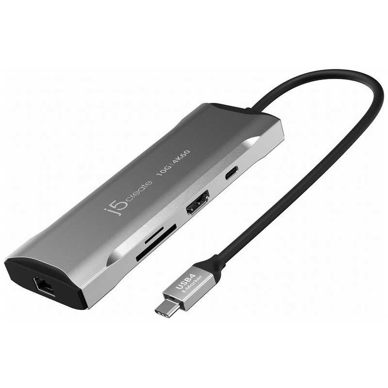 J5　USB PD対応 100W ドッキングステーション ［USB Power Delivery対応］ スペースグレー　JCD393｜コジマ店
