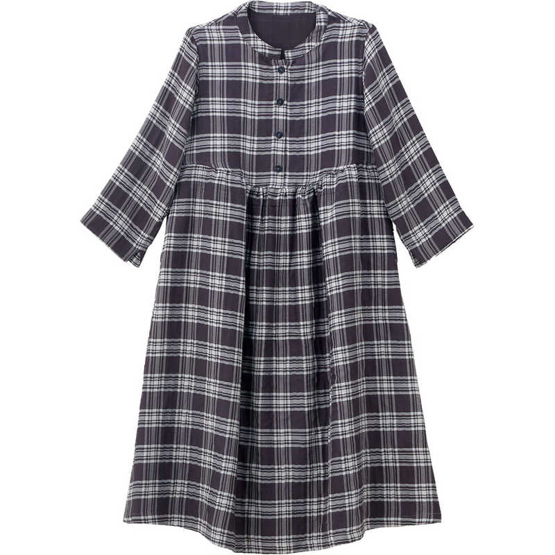 タオル美術館　cococi LDK レディースガーゼルームワンピース(切替)Mサイズ ブラック