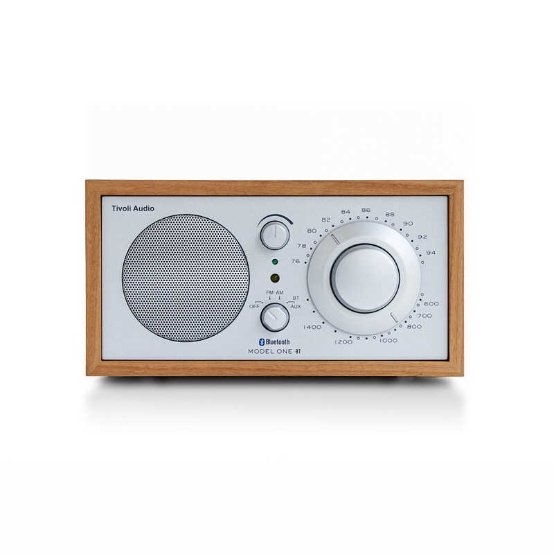TIVOLIAUDIO　Model One BT｜ AM/ ワイドFM/ Bluetooth テーブルラジオ スピーカー ［Bluetooth対応］ Silver-Cherry　M1BT-1455-JP