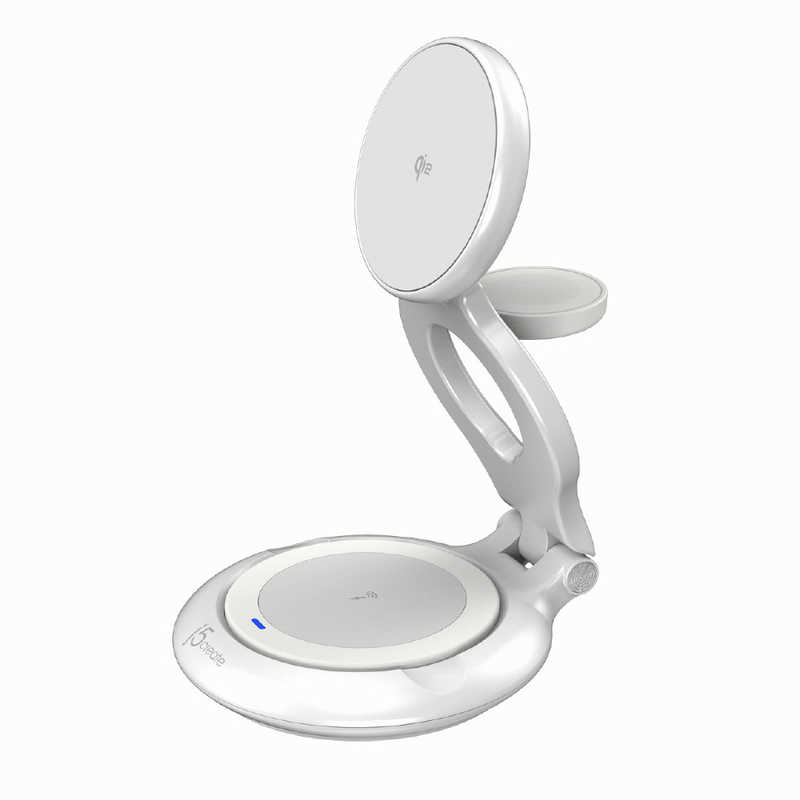 J5　Qi2急速15W充電対応 3in1 マグネット ワイヤレス充電器 スタンドコンパクト型　JUPW3415