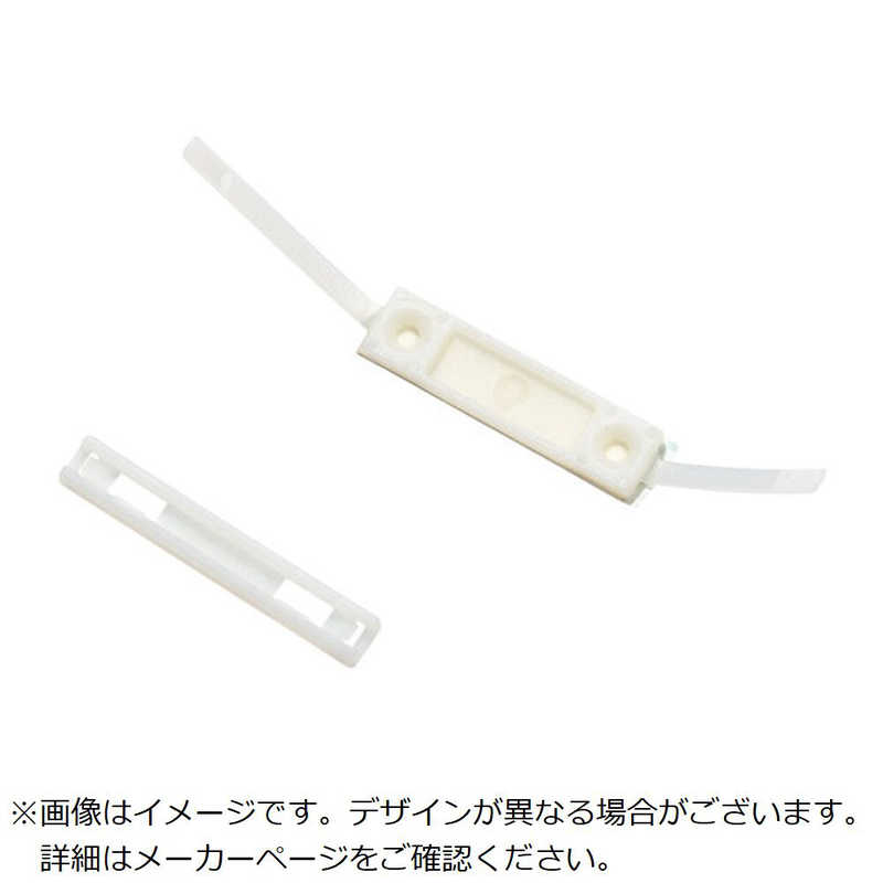 ABB TY-Rap フラットケーブル用ケーブルクランプ(皿ねじ固定/粘着テープ付き)(ナチュラル色)(小袋)ケーブル幅最大25.4mm50個入り FCC1A|コジマ店