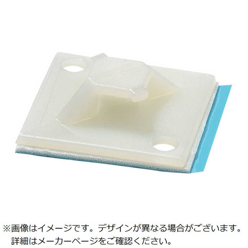 ABB TY-Rap 結束バンド用マウントベース(ねじ固定/粘着テープ付き) 2方向マウンティングベース標準(ナチュラル色)(小袋)タイ幅最大7.6mm100個入り TC5347A|コジマ店