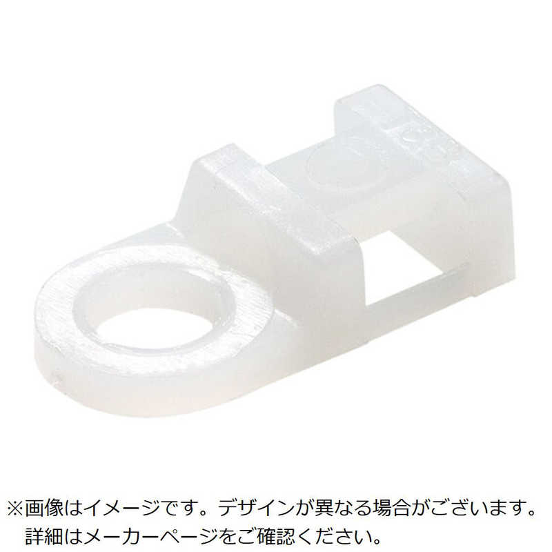 ABB TY-Rap 結束バンド用ミニマウントベース(ねじ固定タイプ) ミニマウンティングベース(平板タイプ)標準(ナチュラル色)タイ幅最大4.8mm1000個入り TC812TB|コジマ店