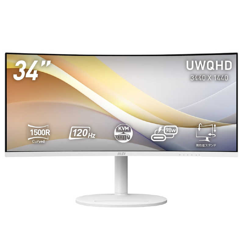 MSI　msi MODERN MD342CQPW ［34型 /UWQHD(3440&times;1440) /ワイド /曲面型］　Modern MD342CQPW｜コジマ店
