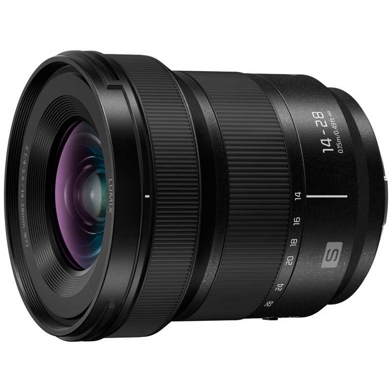 パナソニック　Panasonic　カメラレンズ LUMIX S 14-28mm F4-5.6 MACRO ［ ライカL / ズームレンズ ］ ブラック　LUMIX S 14-28mm F4-5.6 MACRO S-R1428