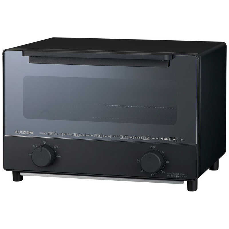 コイズミ　KOIZUMI　オーブントースター 1350W/食パン2枚 ブラック　KOS1301K