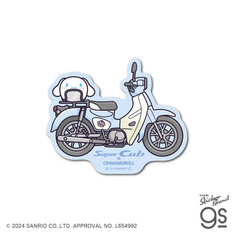 ゼネラルステッカー　ダイカットステッカー Super Cub×サンリオキャラクターズ シナモロール01　LCS-1680画像