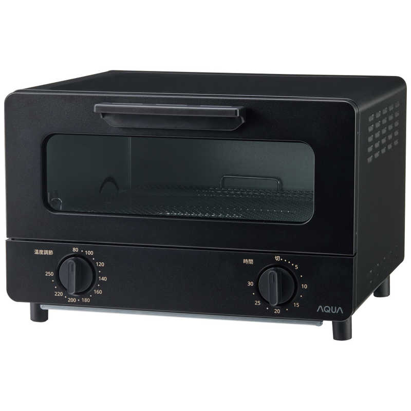 アクア　AQUA　オーブントースター AQUA 1200W/食パン4枚 ブラック　AQT-CS14T-K