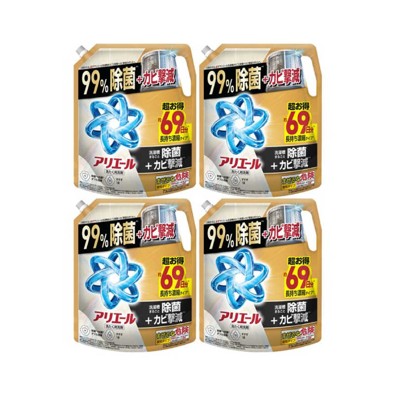 P＆G　(ケース販売) アリエール ジェル 除菌プラス つめかえ 超ウルトラジャンボサイズ 1720g×4個