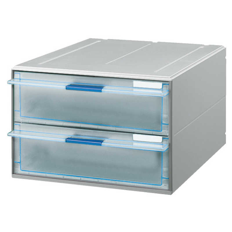 コクヨ　レターケース透深2段 UNIFEEL ライトグレー　LCUNT202MZ｜コジマ店