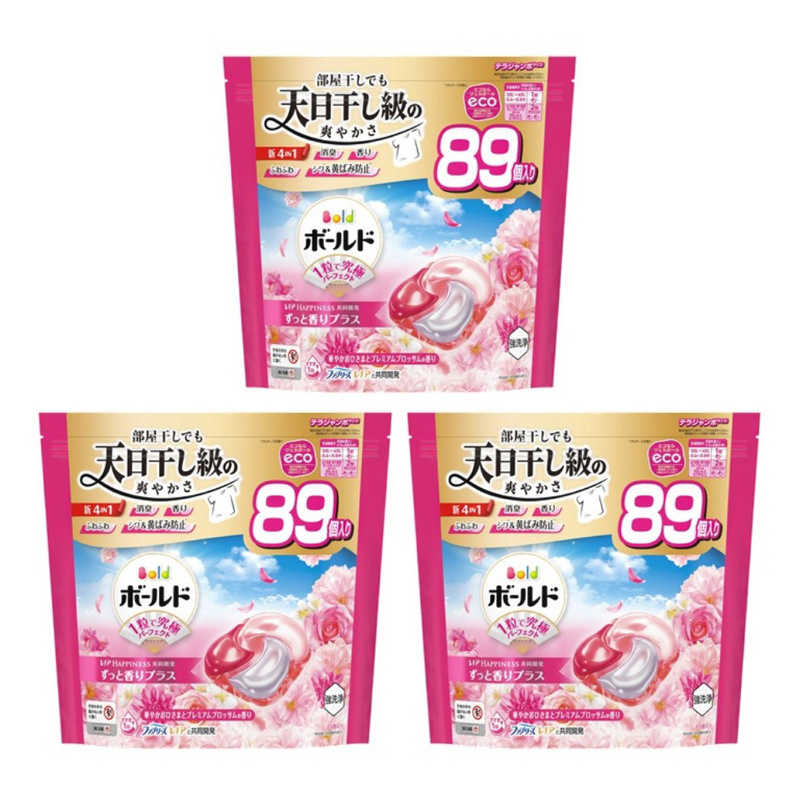 P&G (ケース販売) ボールド ジェルボール4D 華やかプレミアムブロッサムの香り つめかえ テラジャンボサイズ 267個 (89個×3)|コジマ店