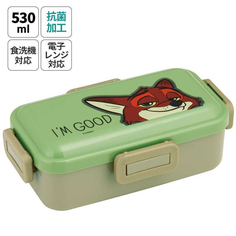 スケーター　抗菌ふわっと弁当箱530ml ズートピア/ニック　PFLB6AG画像