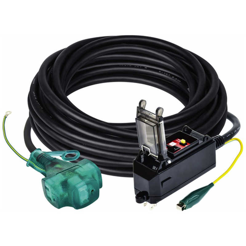 日動工業 NICHIDO プラグインポッキンブレーカ 過負荷漏電保護兼用 10m 10A PIPBEK10E10AS|コジマ店