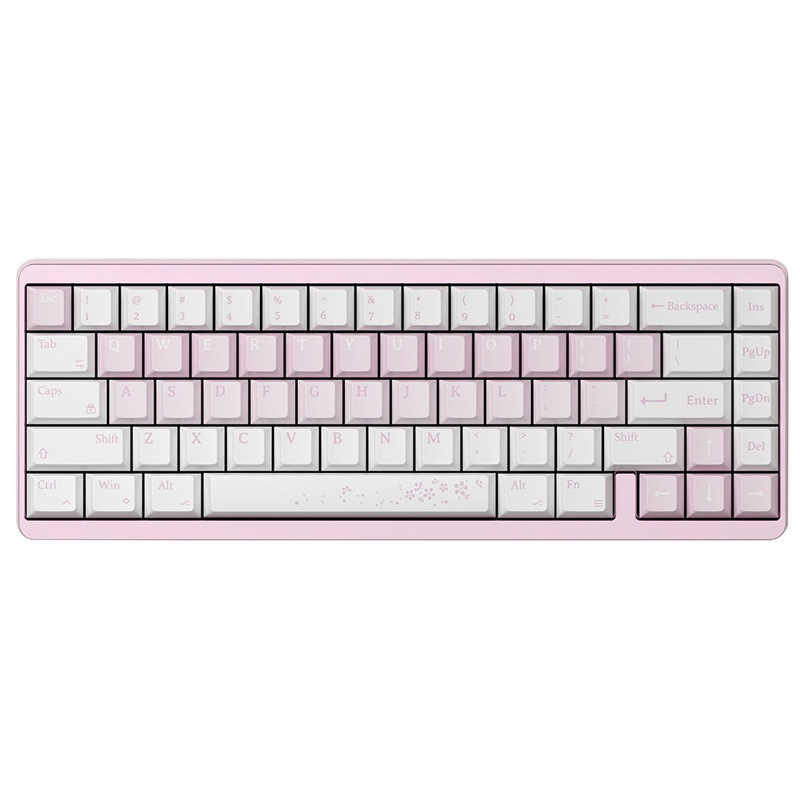 Varmilo　VYU67 ANSI Sakura Gg-Mag White F ゲーミングキーボード ［有線 / USB (Type-C)］ ピンク　vm-vyu67-a113-gmwf｜コジマ店 16,926円