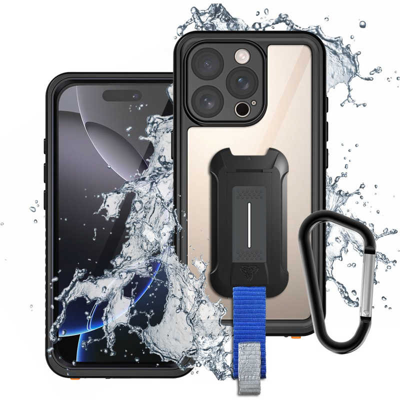 ARMORX　ARMOR-X - IP68 Waterproof Case with Hand Strap for iPhone 16 Pro ［ Black ］　MX-IPH-16PRO