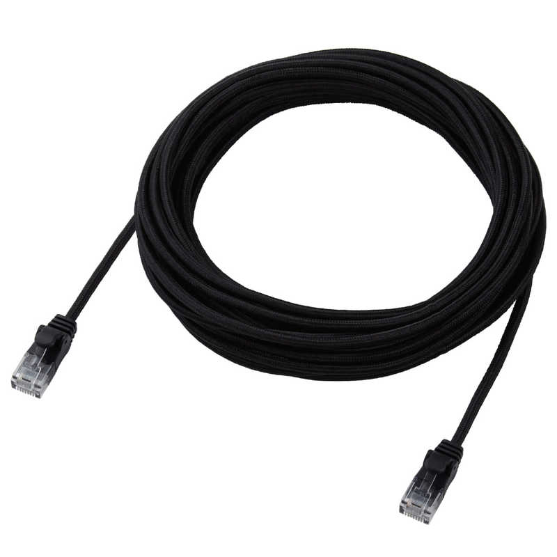 ELECOM ELECOM LAN Cable CAT6A 7m Nail Break Prevention Heavy Duty Mesh (Compatible with Modem Routers PS5 PS4 Xbox, etc.) LD-GPAM/BK70
